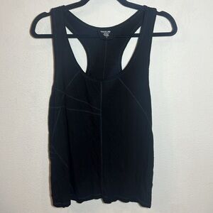 Issa De Mar Beach Black Racerback Tank Top Large